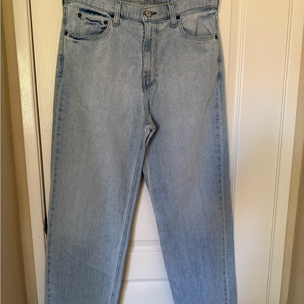 Hollister Men's Denim Baggy Jeans - Light Blue